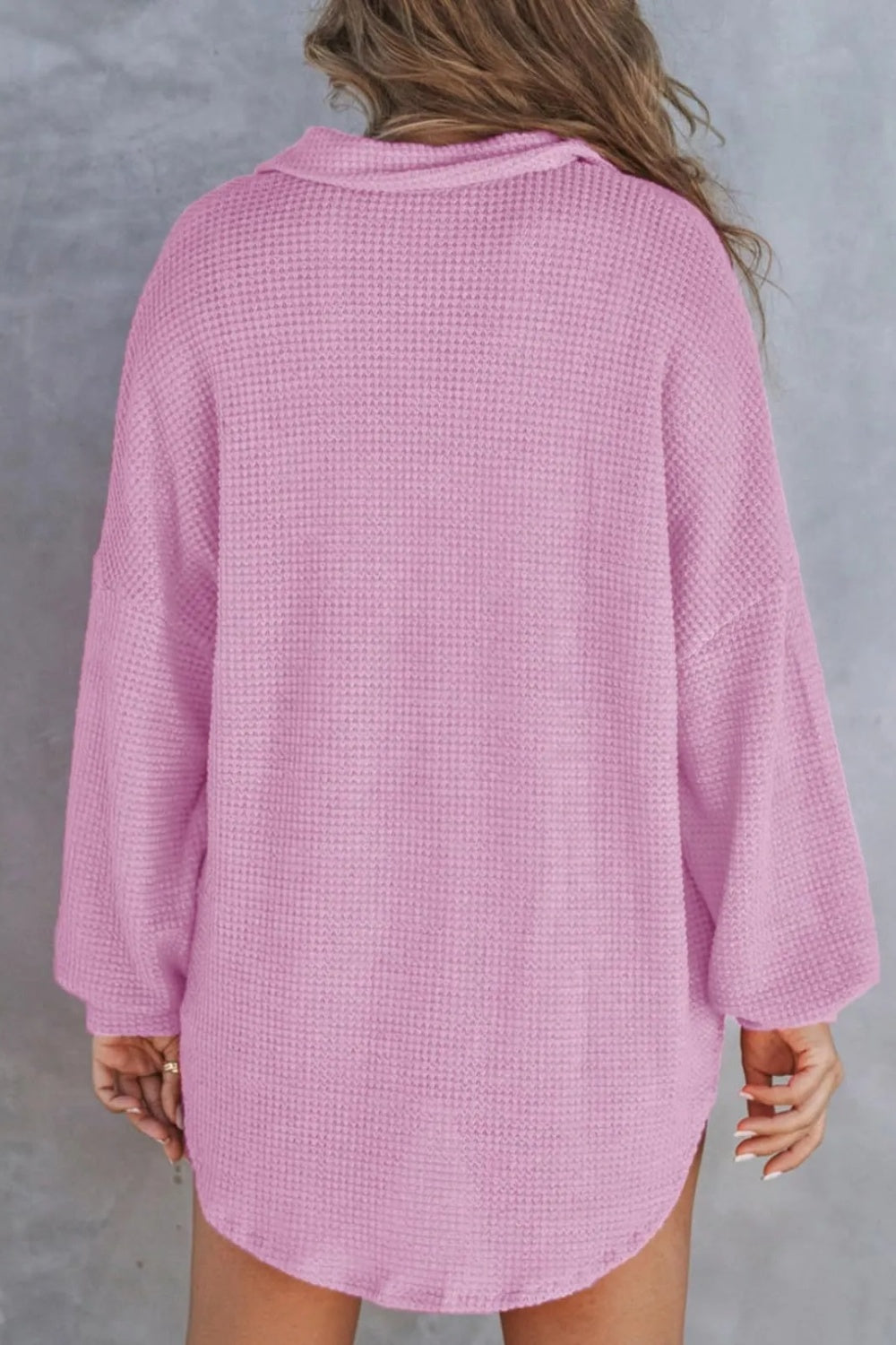 Half Button Long Sleeve Sweatshirt - Laazaar