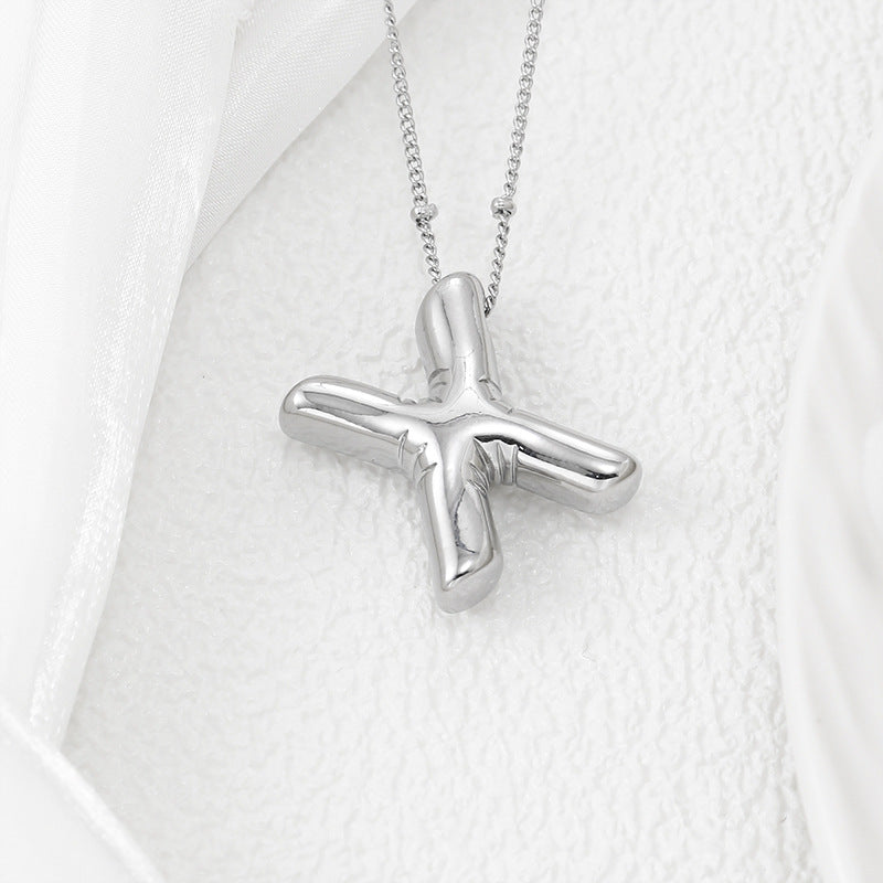 Copper Bubble Letter Pendant Necklace - Laazaar