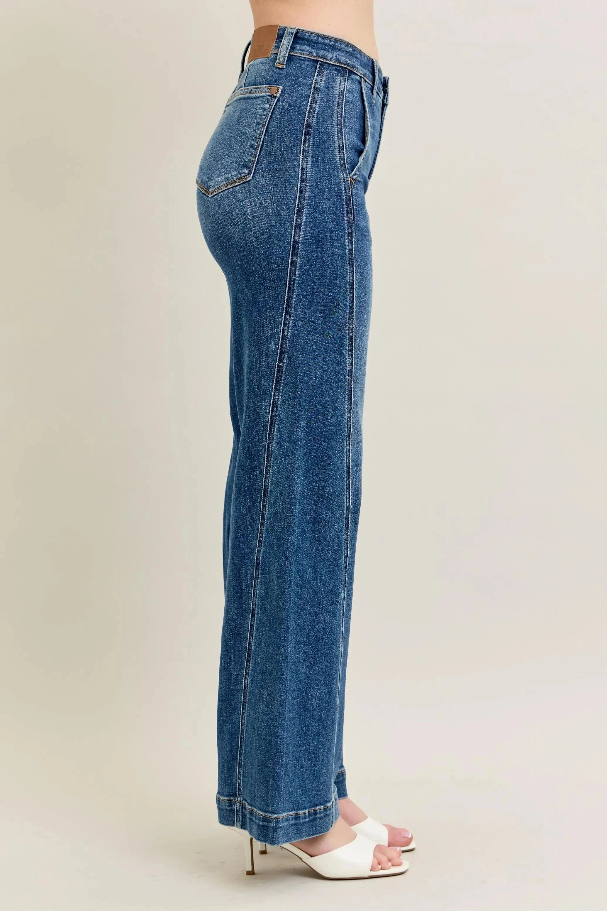 Judy Blue Full Size High Waist Wide Leg Jeans Plus Size