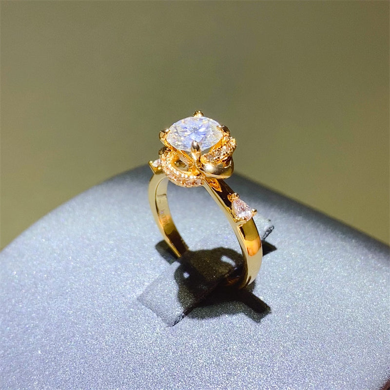 1 Carat Moissanite Zircon 925 Sterling Silver Ring - Laazaar