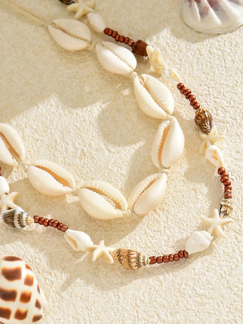 2 Piece Shell Charm Necklace