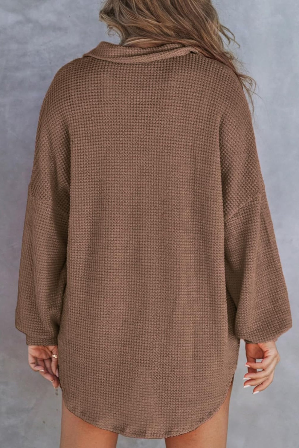 Half Button Long Sleeve Sweatshirt - Laazaar