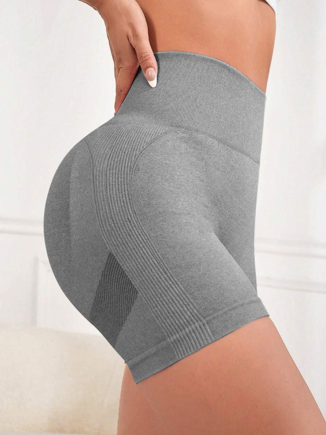 High Waist Active Shorts - Laazaar