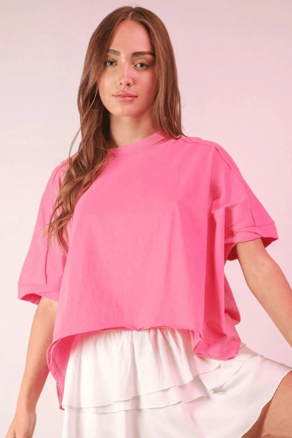 VERY J Round Neck Short Sleeve T-Shirt