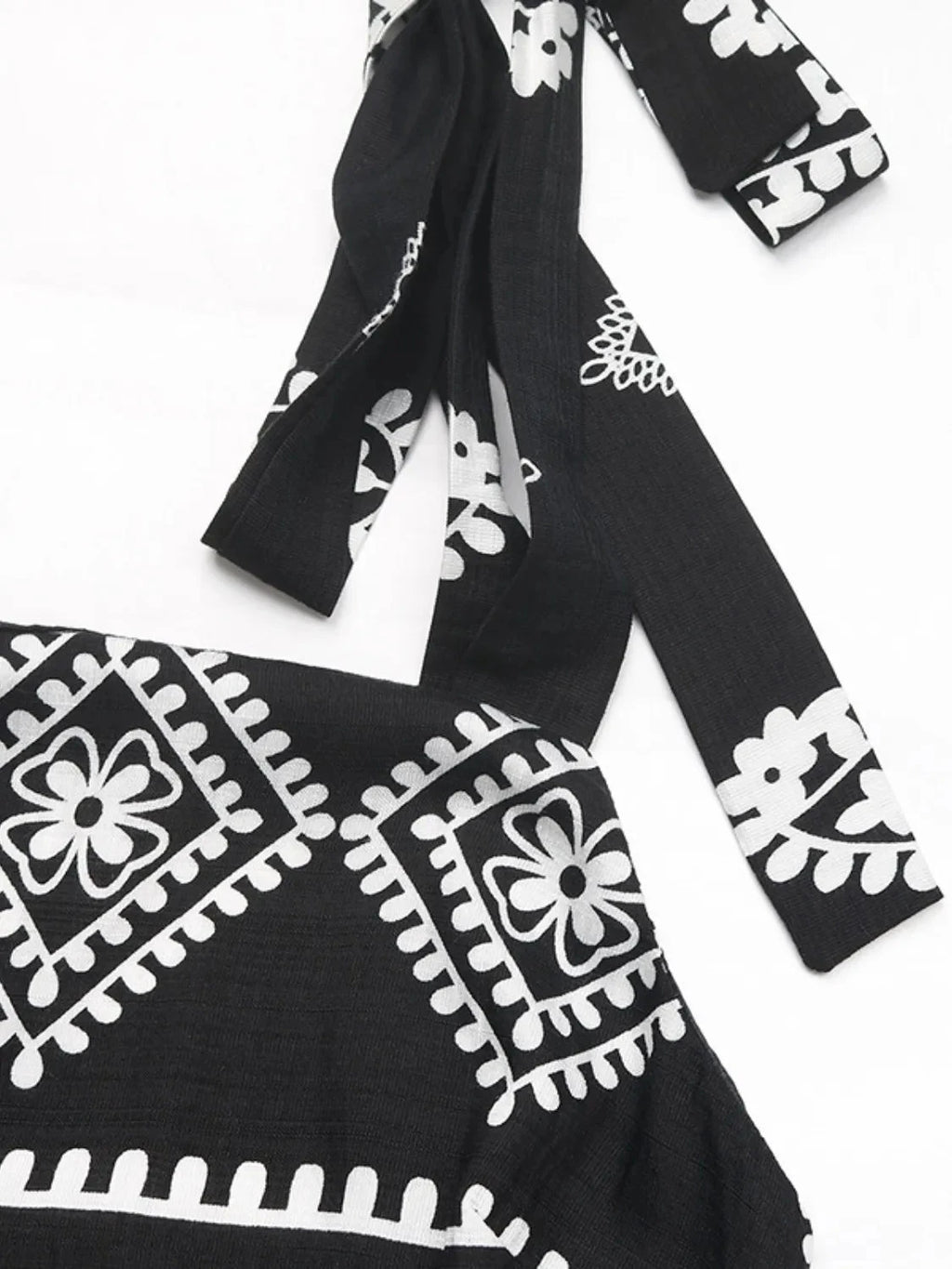 Printed Square Neck Maxi Cami Dress