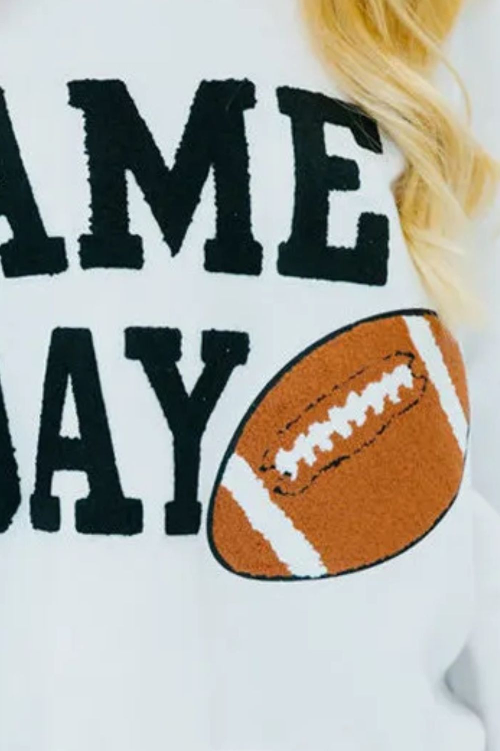 GAME DAY Round Neck Long Sleeve Sweatshirt - Laazaar