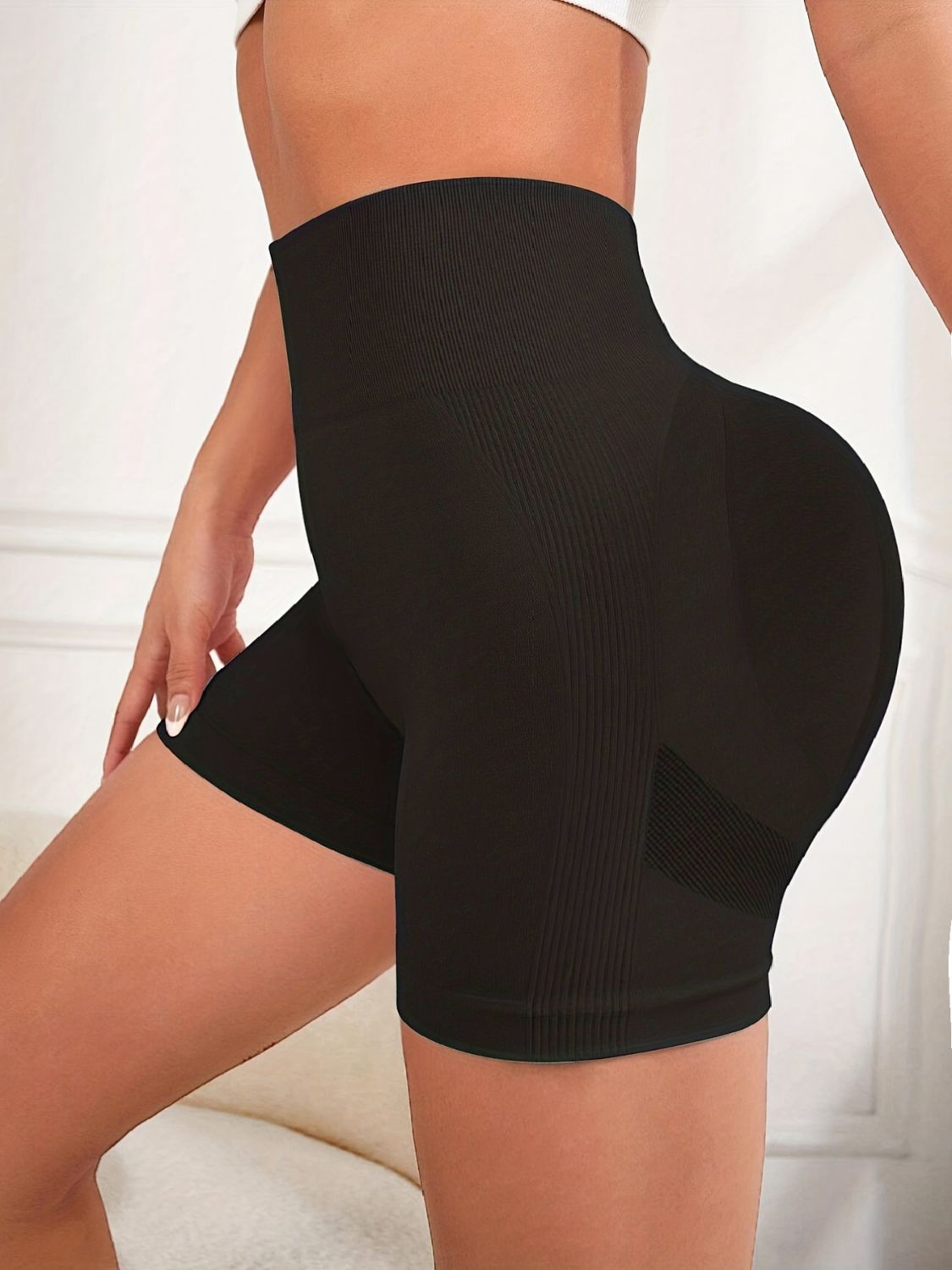 High Waist Active Shorts - Laazaar