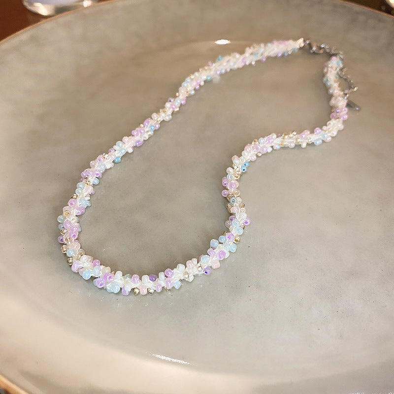 Titanium Steel Rice Bead Necklace - Laazaar