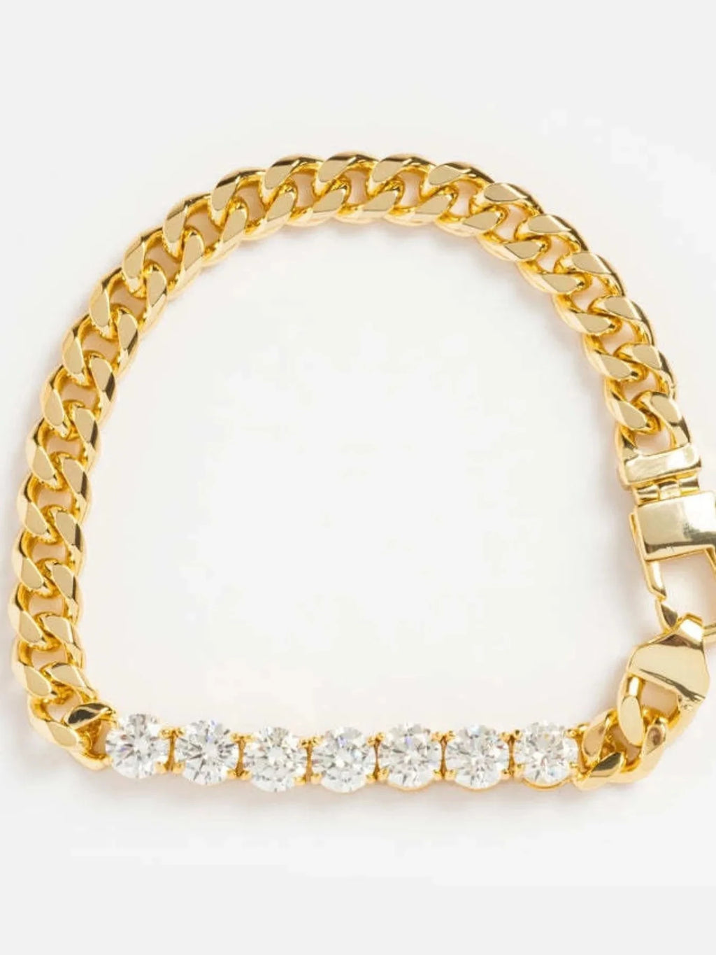 18K Gold-Plated Zircon Necklace and Bracelet Jewelry Set