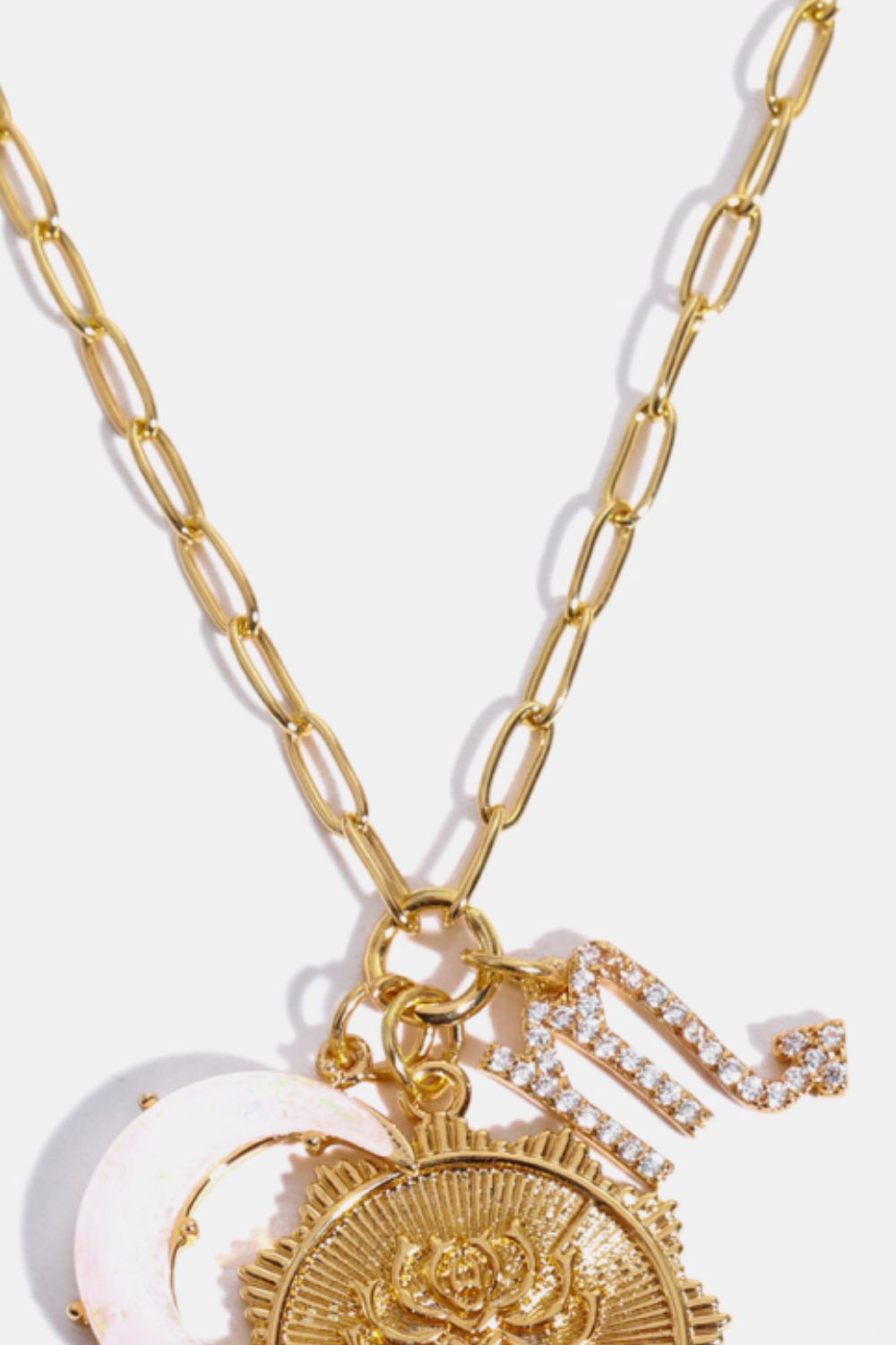 Constellation and Moon Pendant Copper Necklace - Laazaar