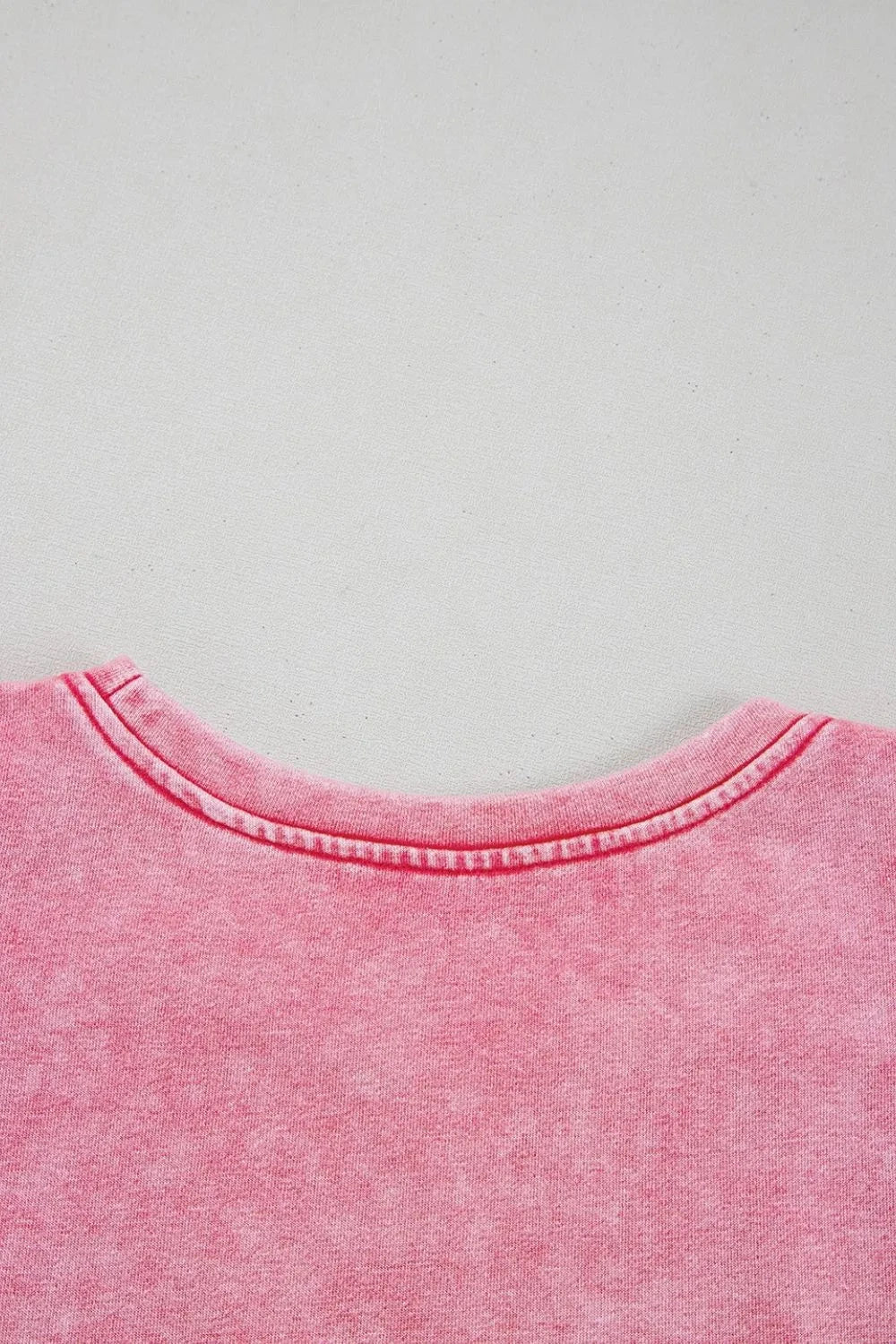 Mineral Wash Raw Edge Ruffle Mini Dress