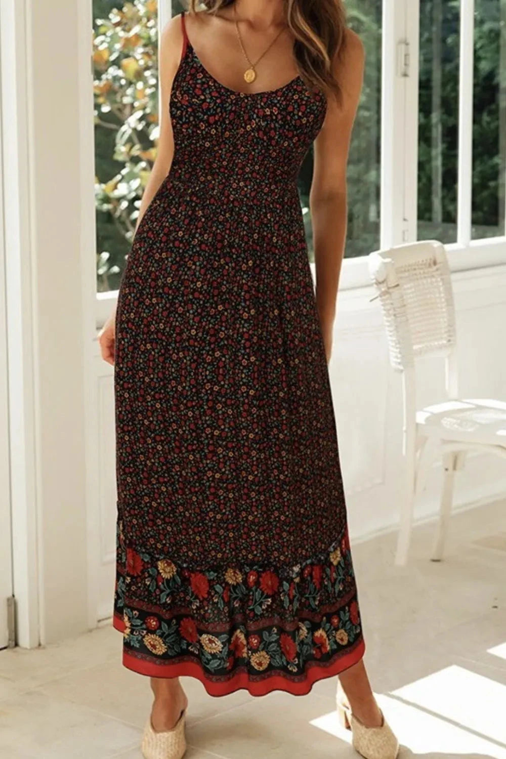 Printed Maxi Cami Dress