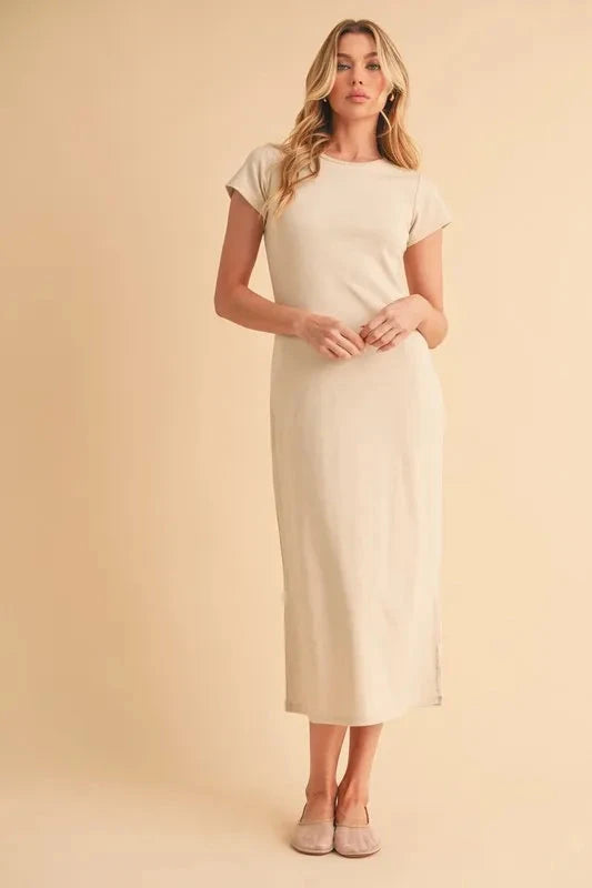 Aemi+Co Short Sleeve Midi Tee Dress