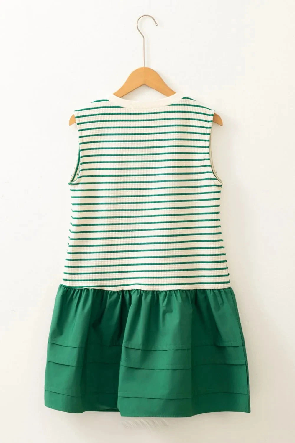 Stripe Woven Sleeveless Mini Dress