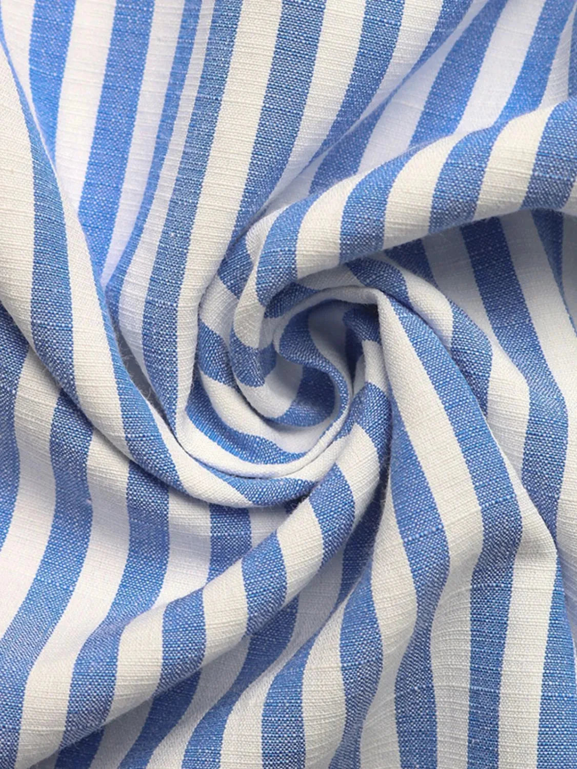 Striped Half Sleeve Mini Shirt Dress