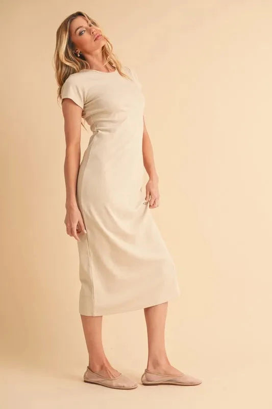 Aemi+Co Short Sleeve Midi Tee Dress