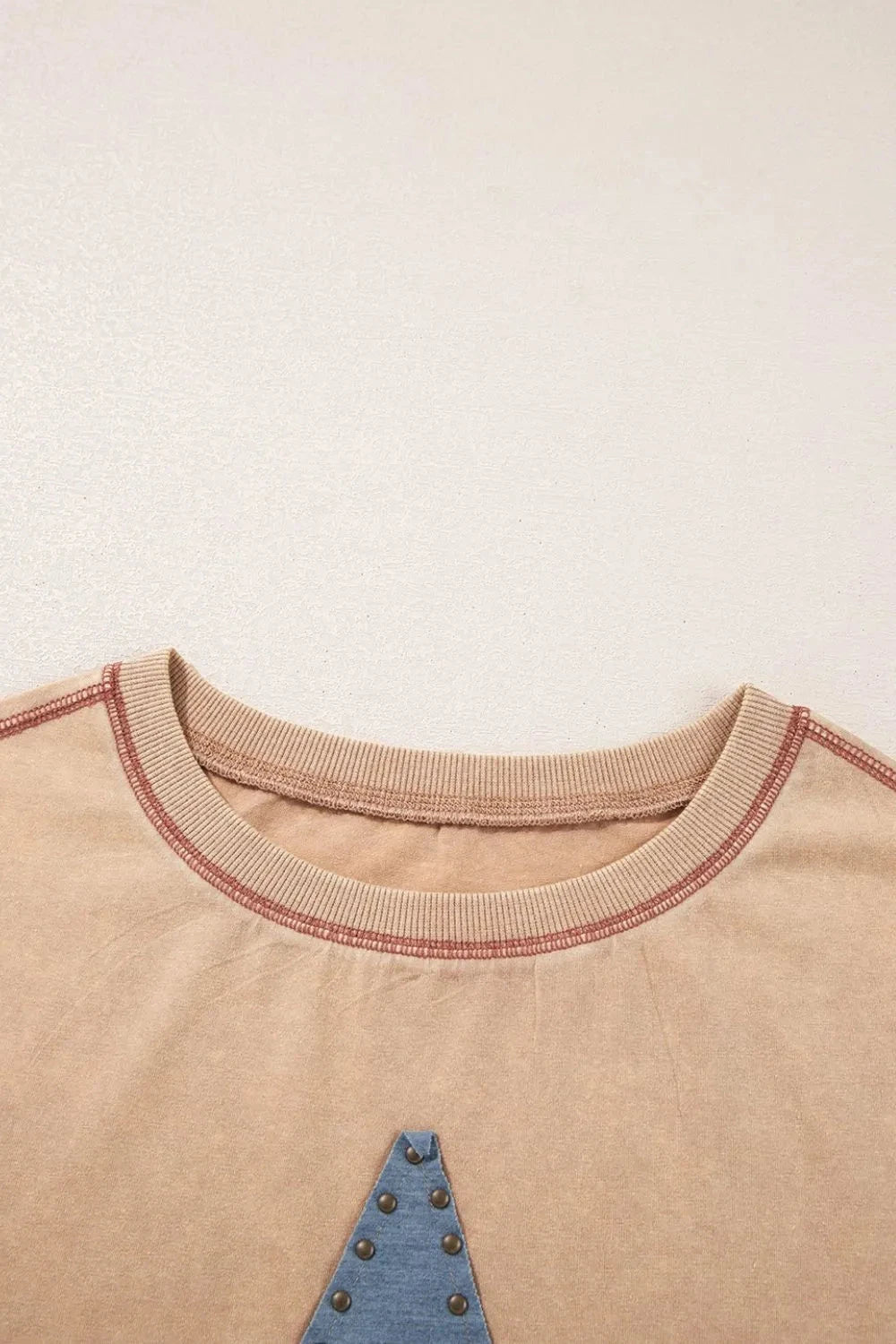 Mineral Wash Stud Beaded Star Pocketed T Shirt Dress