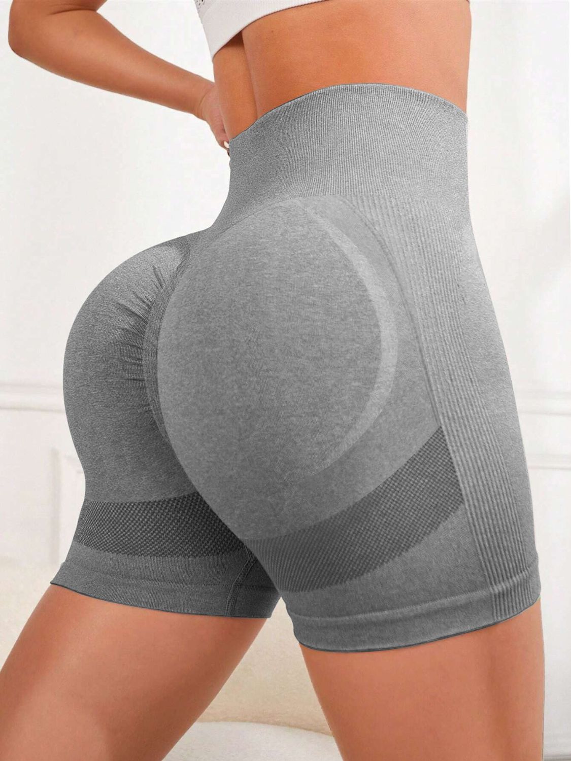 High Waist Active Shorts - Laazaar