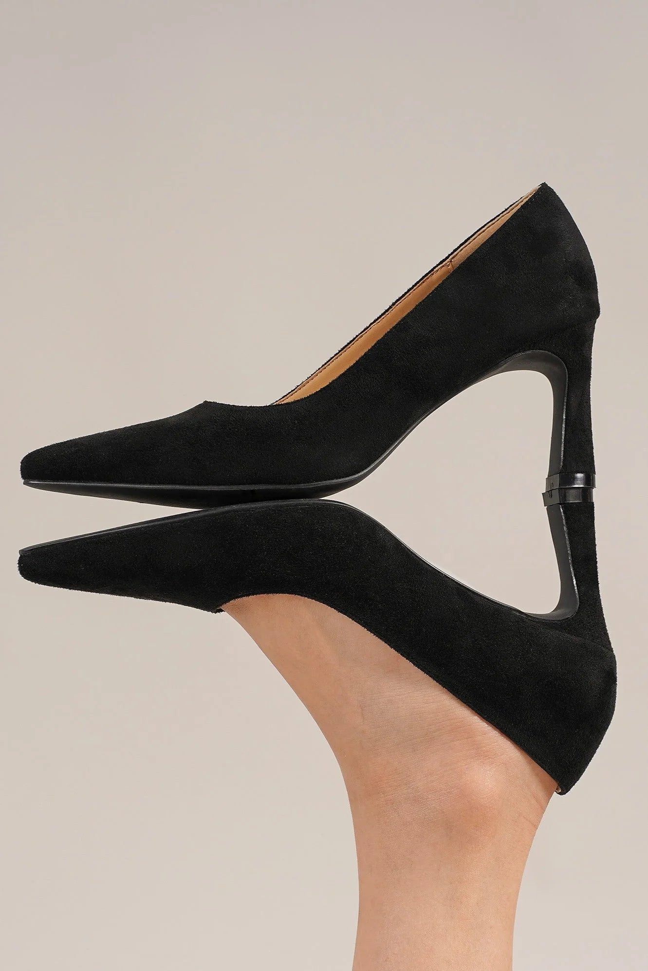 Beast Fashion Faux Suede Point Toe Pumps - Laazaar