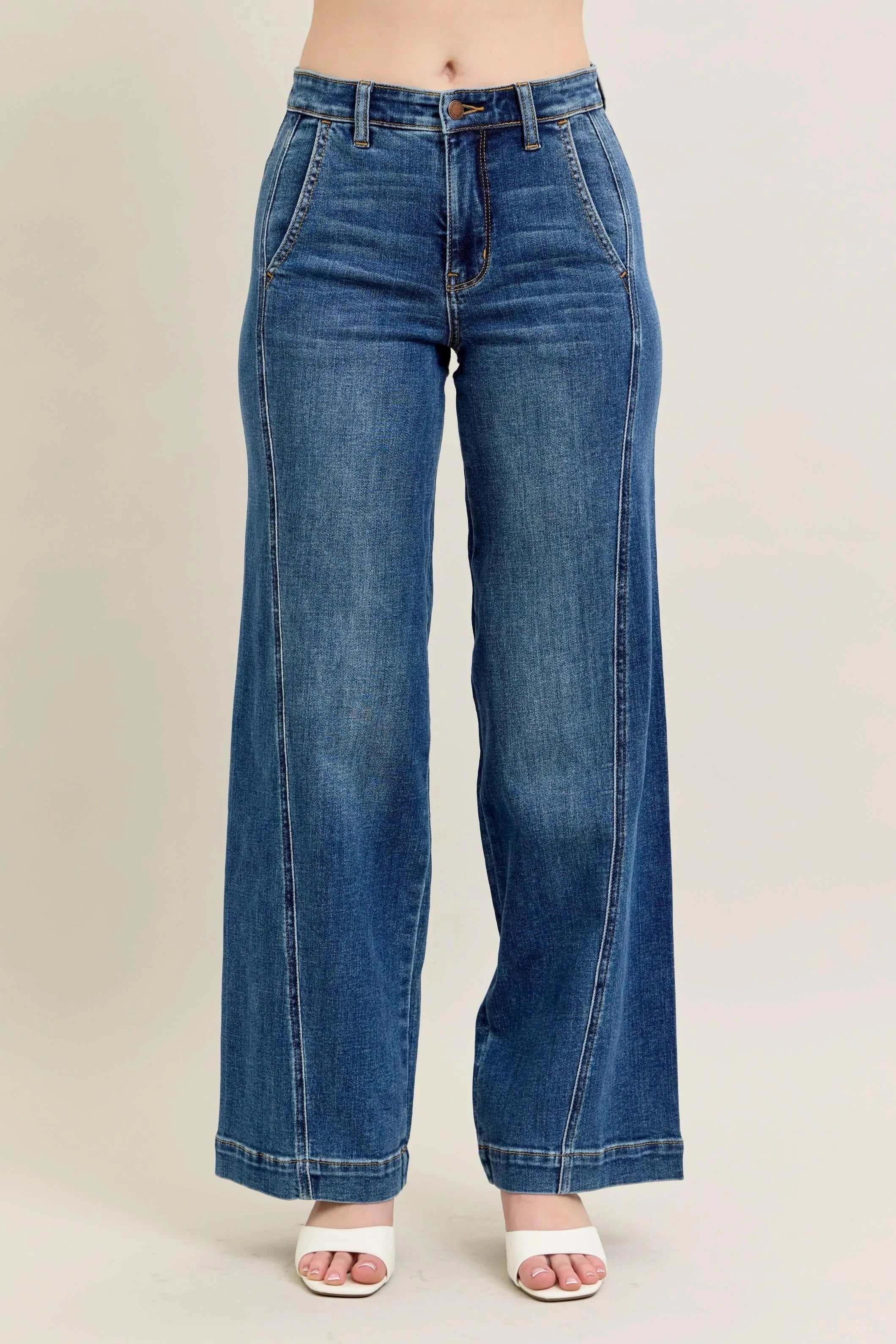 Judy Blue Full Size High Waist Wide Leg Jeans Plus Size