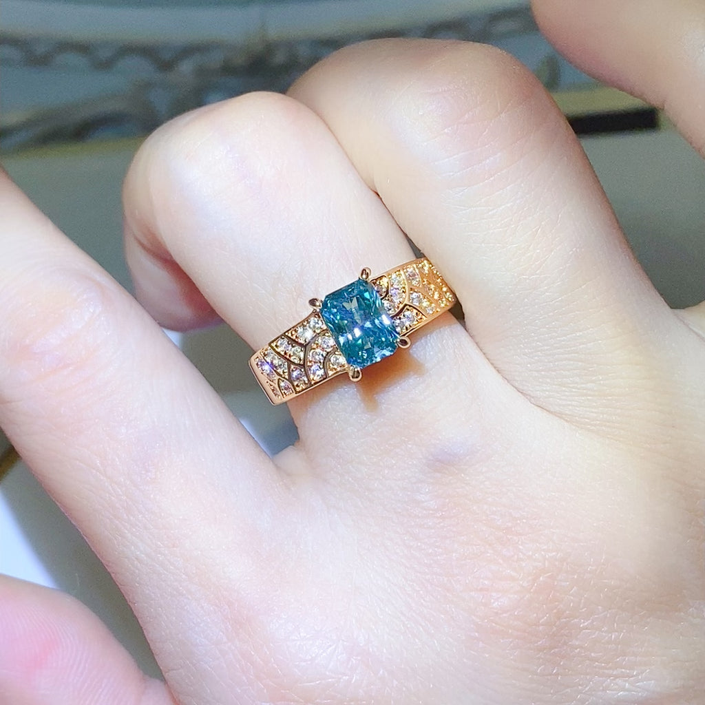 1 Carat Moissanite 925 Sterling Silver Ring - Laazaar