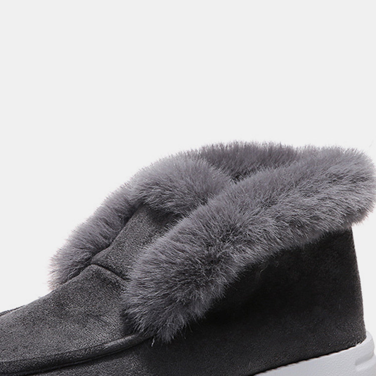 Furry Suede Snow Boots - Laazaar