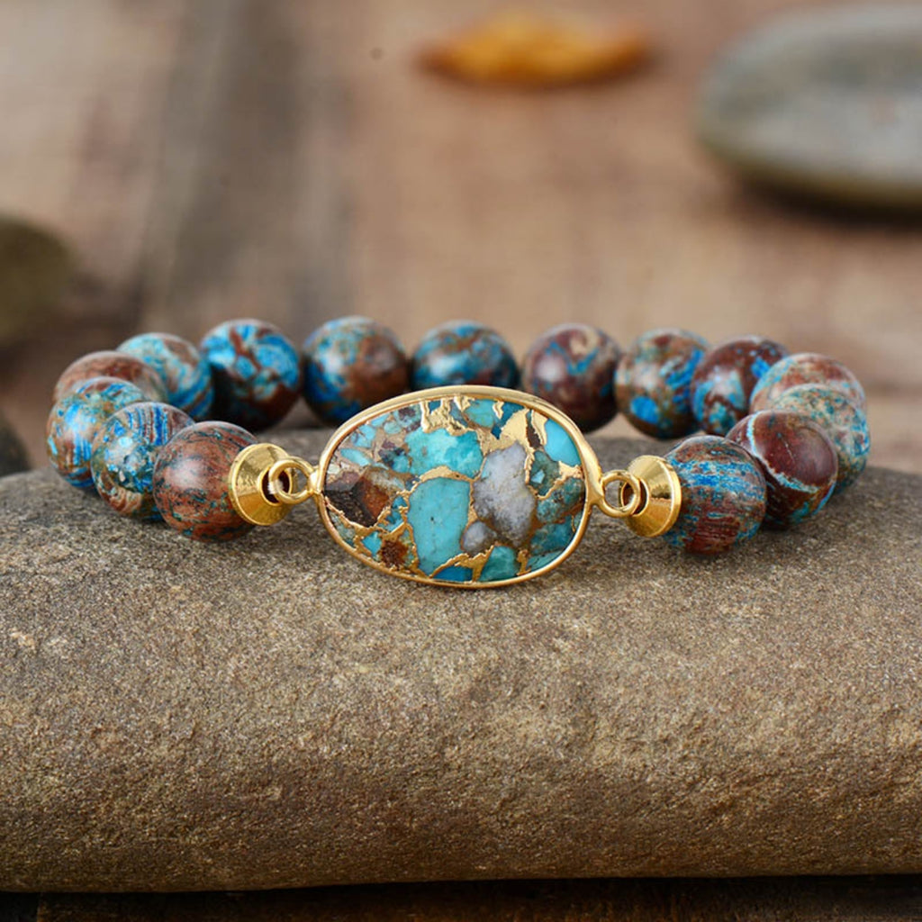 Natural Stone Beaded Bracelet - Laazaar