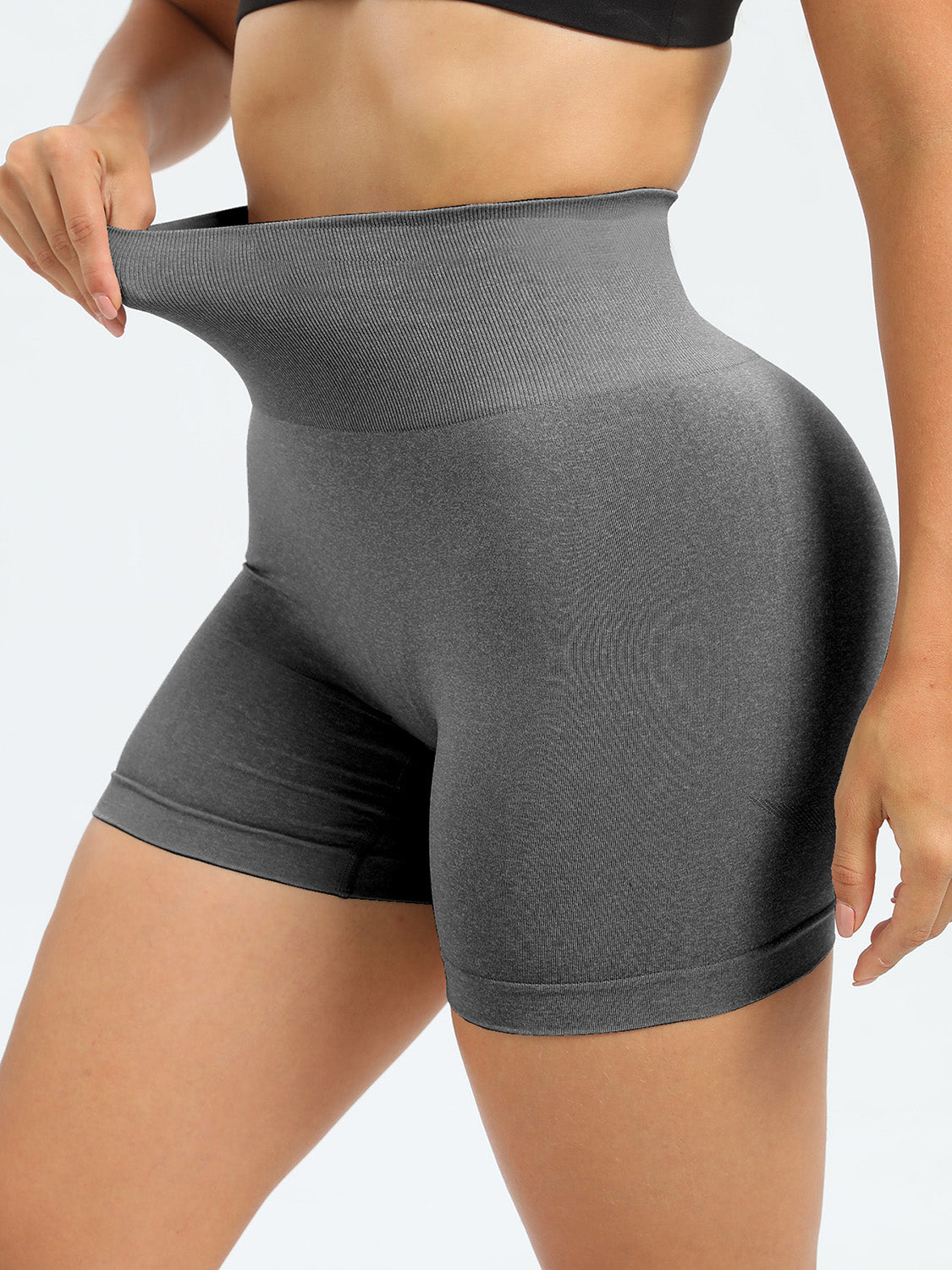 High Waist Active Shorts - Laazaar