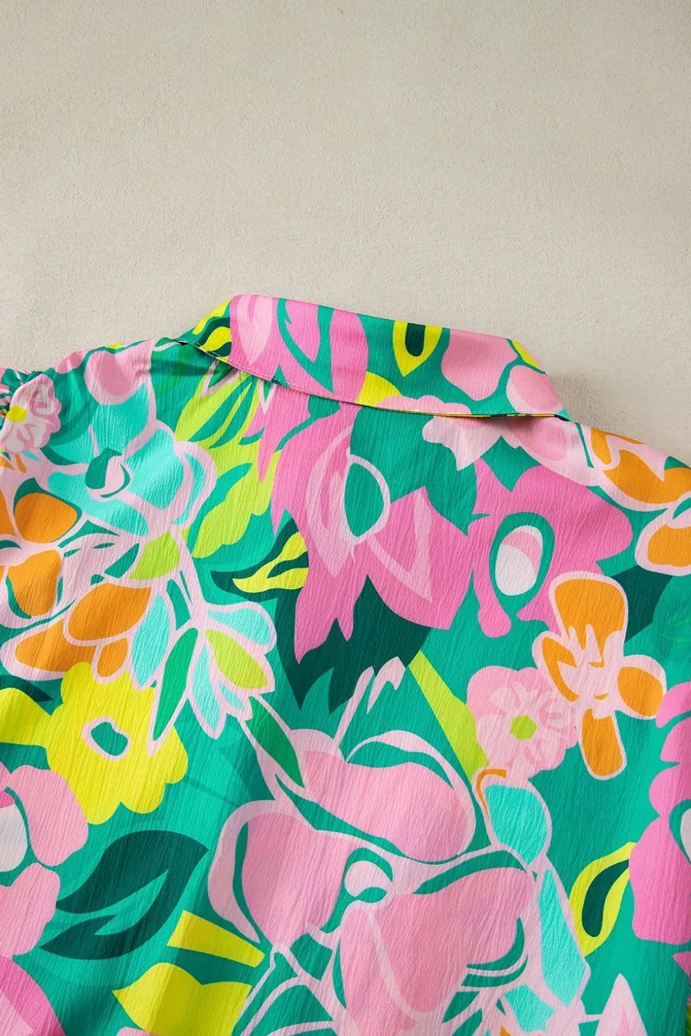 Button Down Floral Puff Sleeve Babydoll Dress