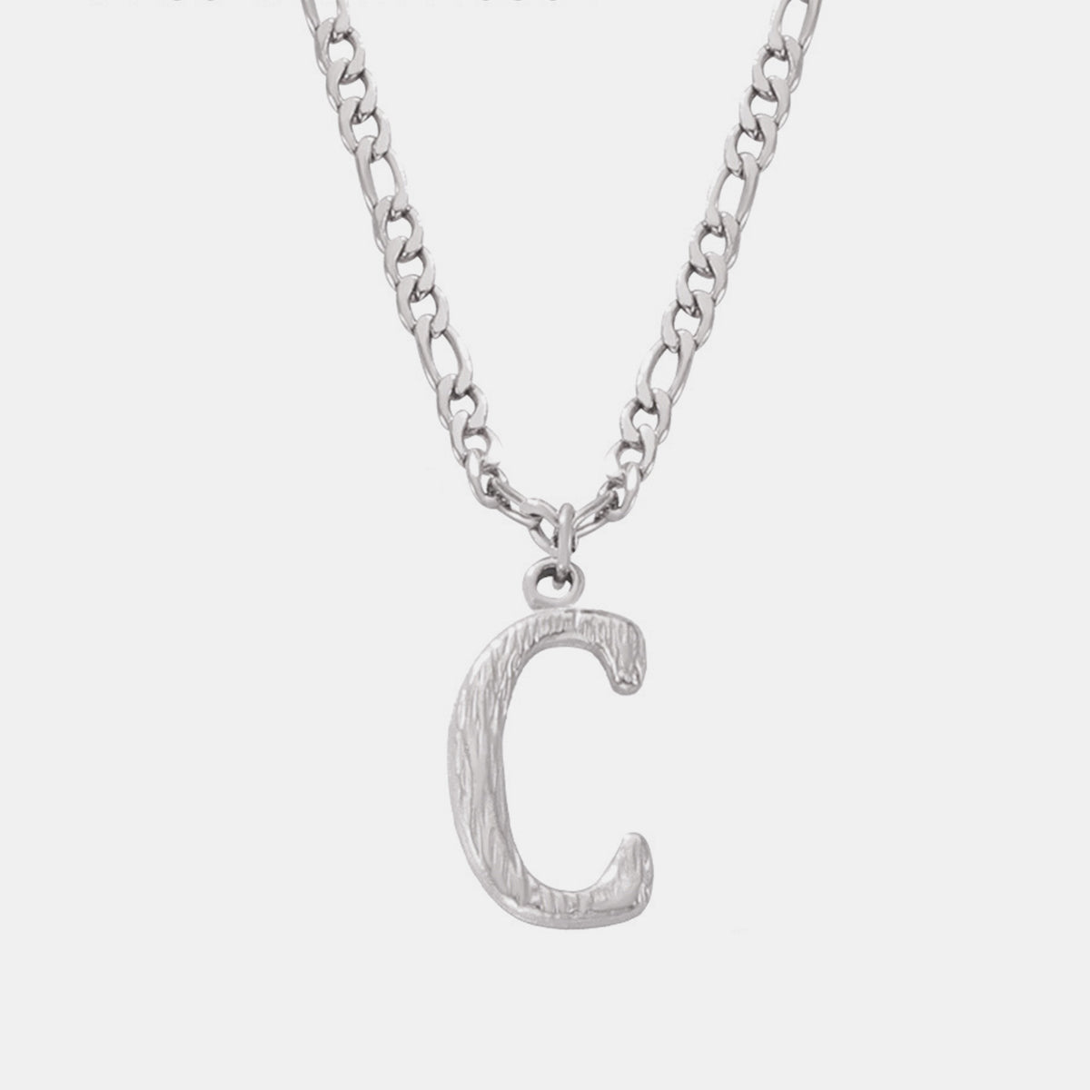 Titanium Steel Letter Pendant Necklace - Laazaar