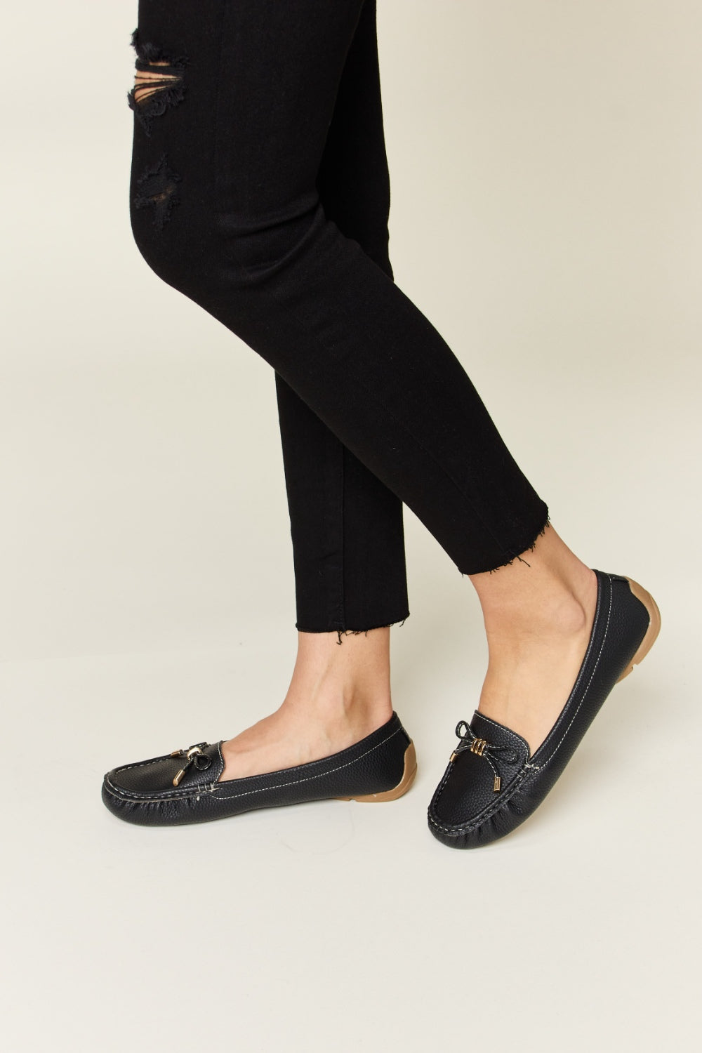Forever Link Slip On Bow Flats Loafers - Laazaar