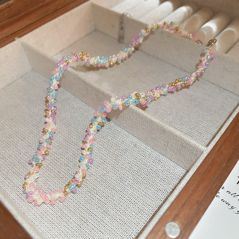 Titanium Steel Rice Bead Necklace - Laazaar