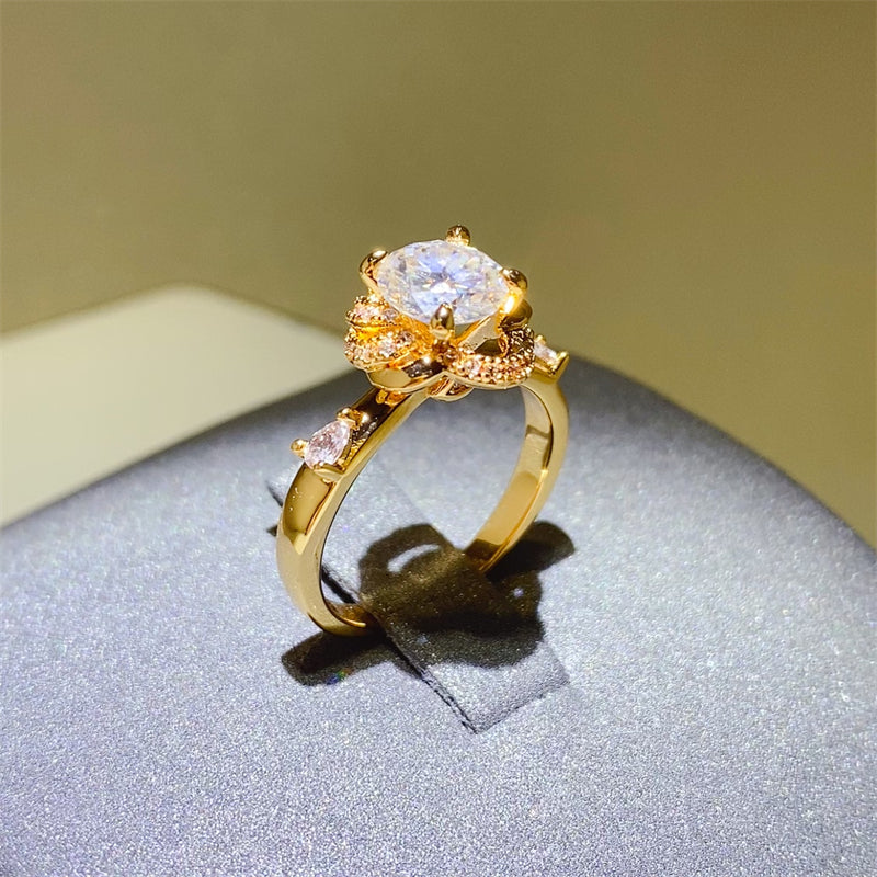 1 Carat Moissanite Zircon 925 Sterling Silver Ring - Laazaar