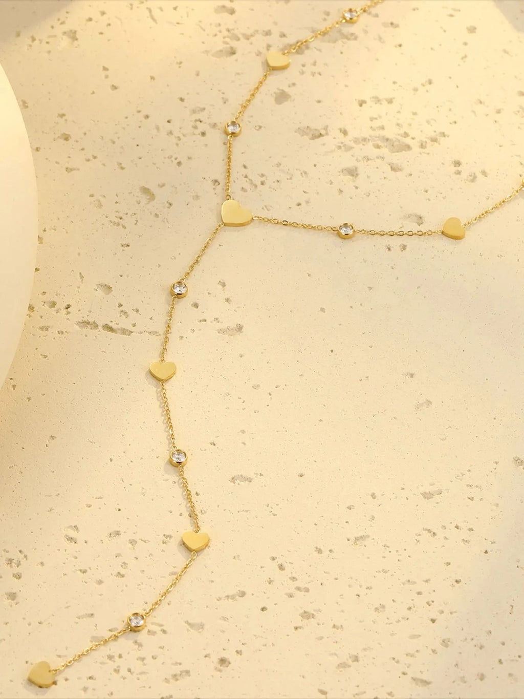 18K Gold-Plated Heart Zircon Necklace