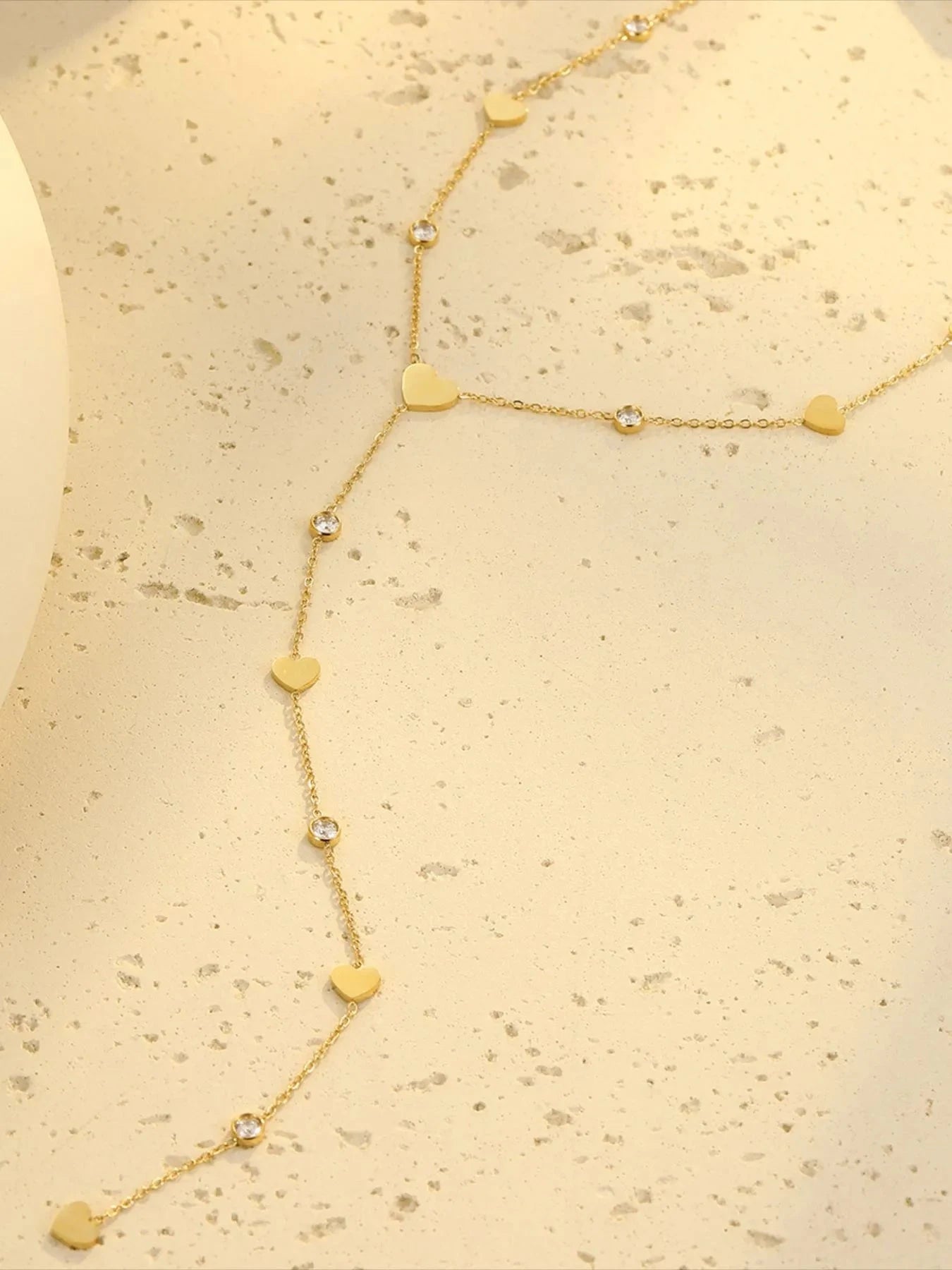 18K Gold-Plated Heart Zircon Necklace