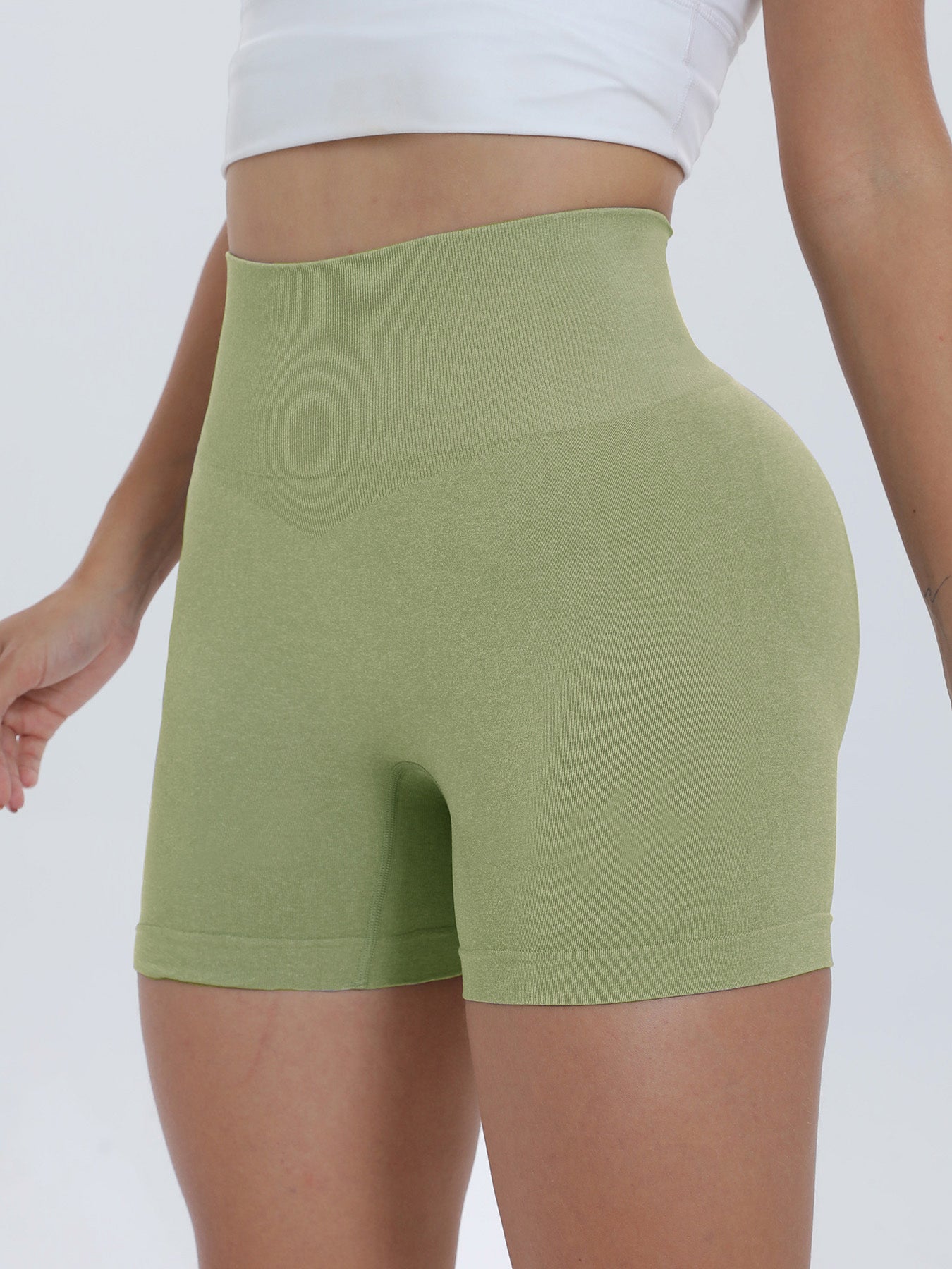 High Waist Active Shorts - Laazaar