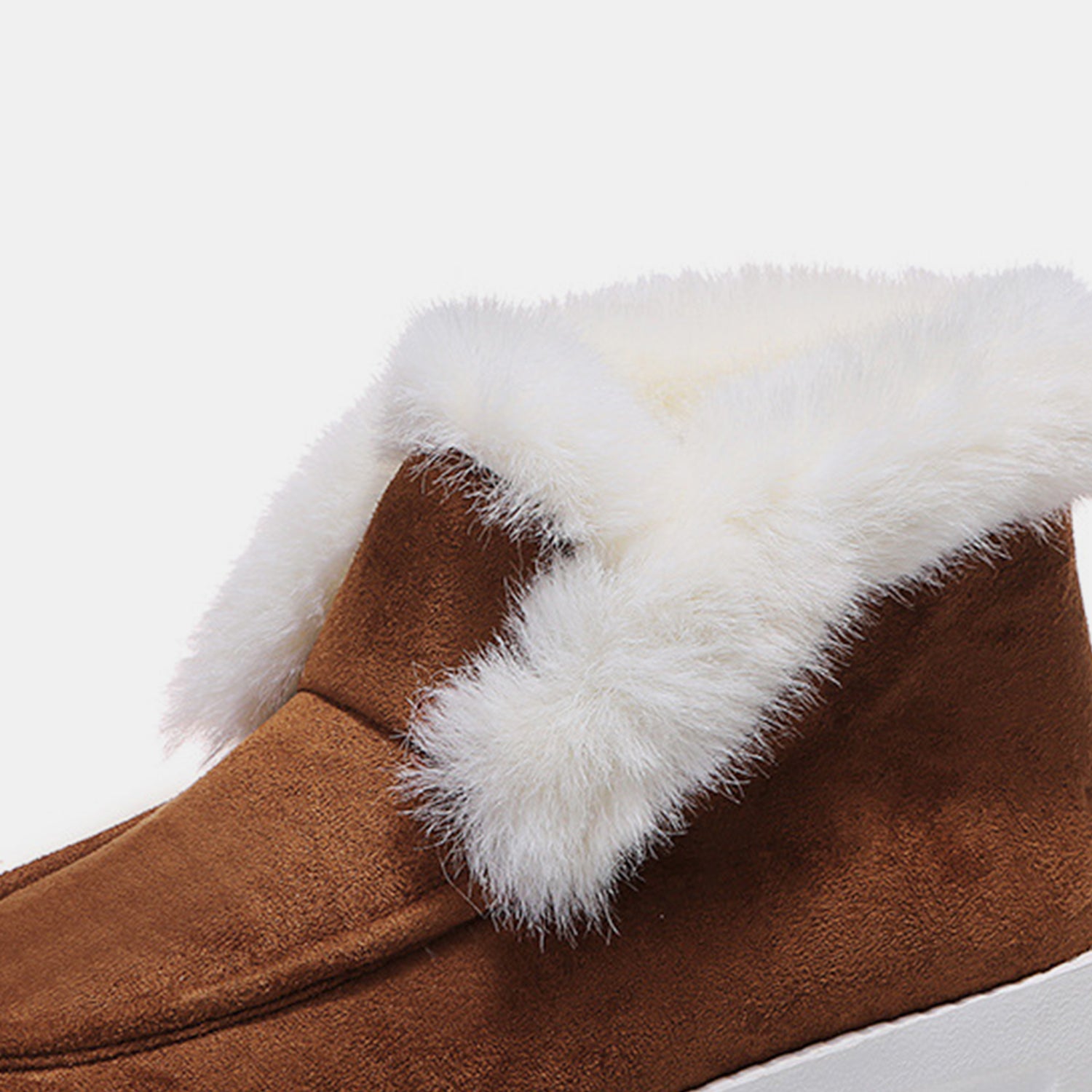 Furry Suede Snow Boots - Laazaar