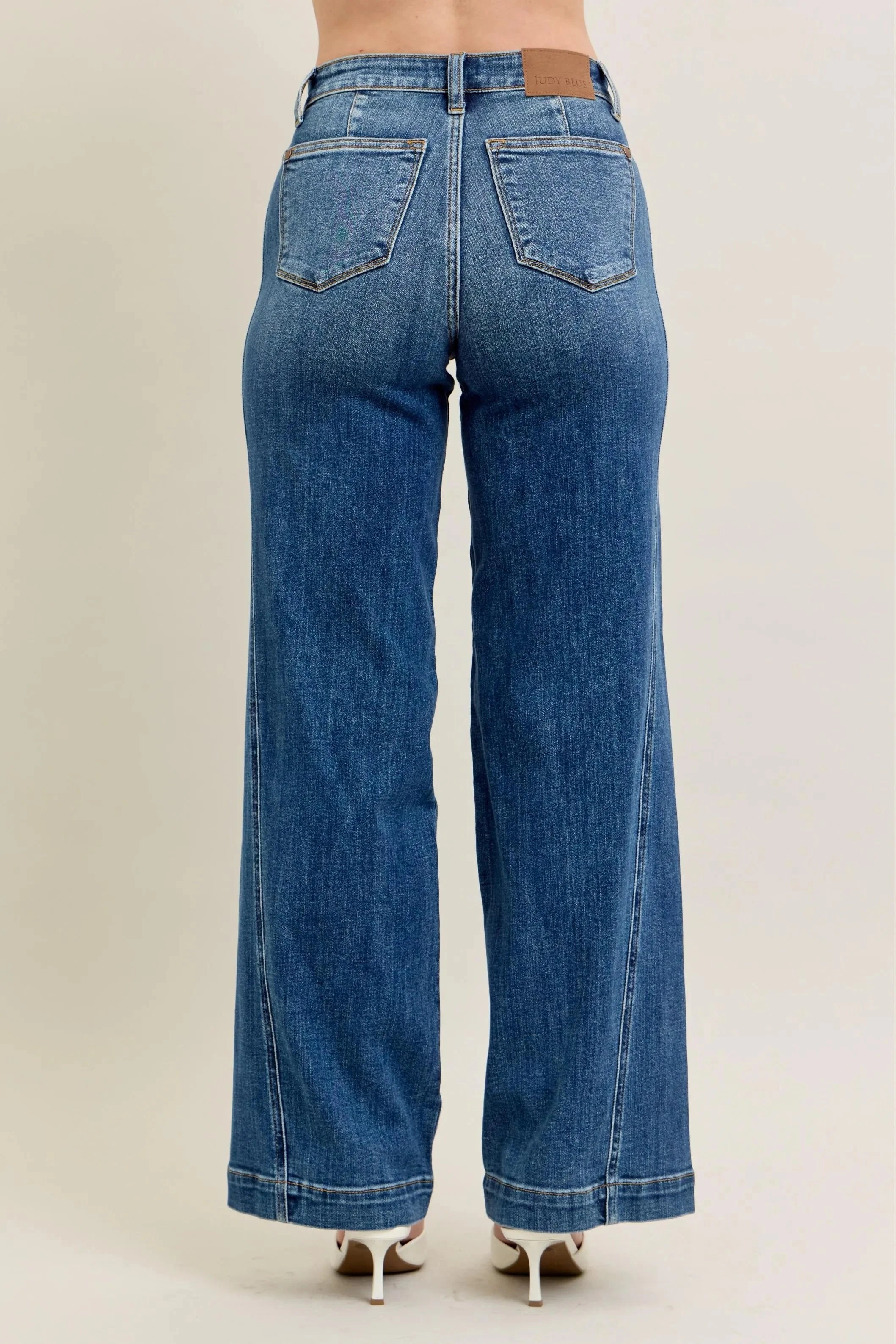 Judy Blue Full Size High Waist Wide Leg Jeans Plus Size