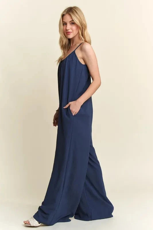 ADORA Wide Leg Casual Cami Jumpsuit