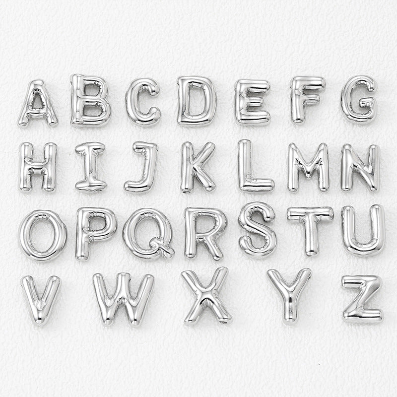 Copper Bubble Letter Pendant Necklace - Laazaar