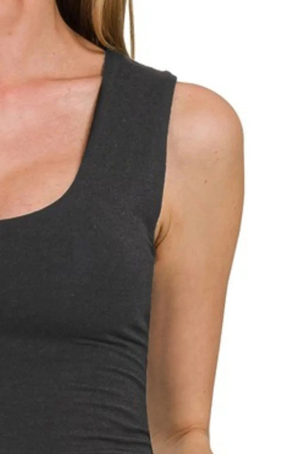 Zenana Double Layered Cropped Tank Top