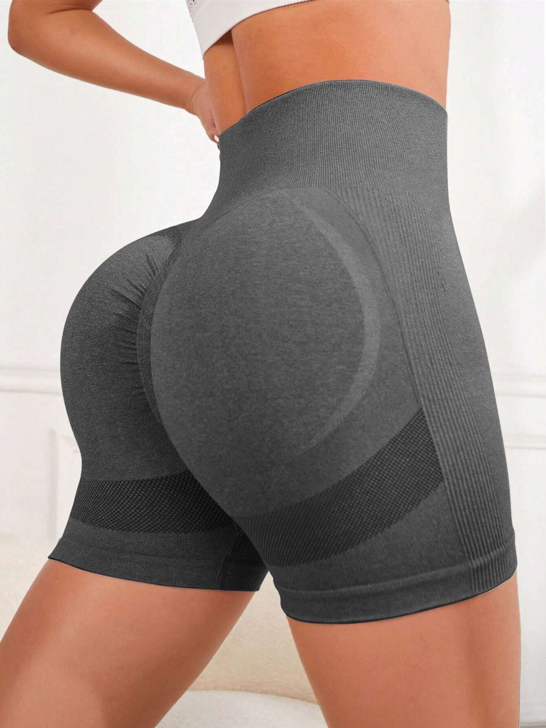 High Waist Active Shorts - Laazaar