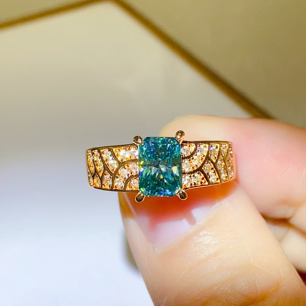 1 Carat Moissanite 925 Sterling Silver Ring - Laazaar