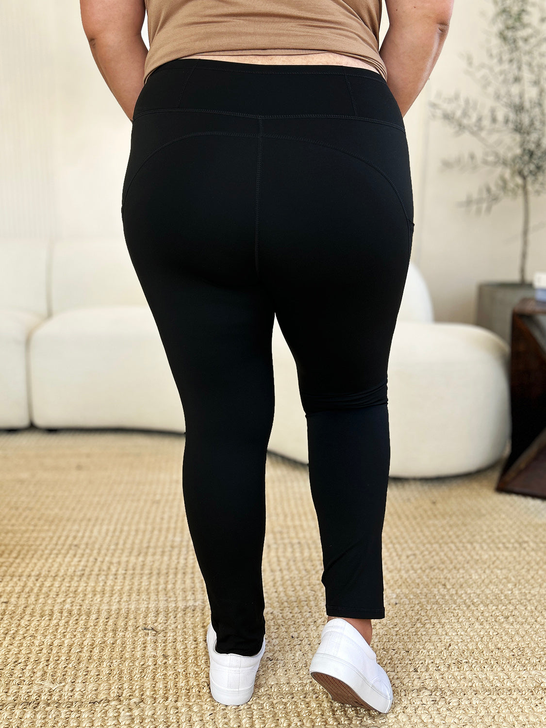 Wide Waistband Sports Leggings - Laazaar