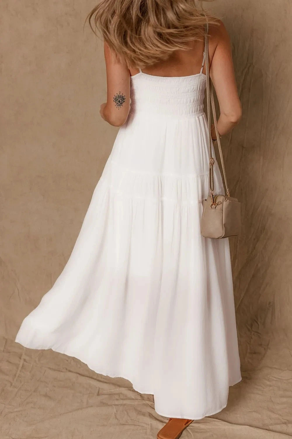 V-Neck High Waist Cami Dress