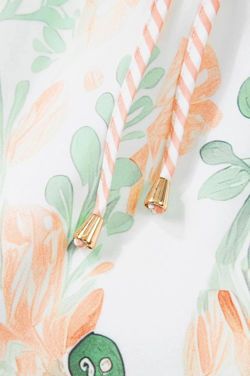 Floral Tie Neck Layered Short Sleeve Dress