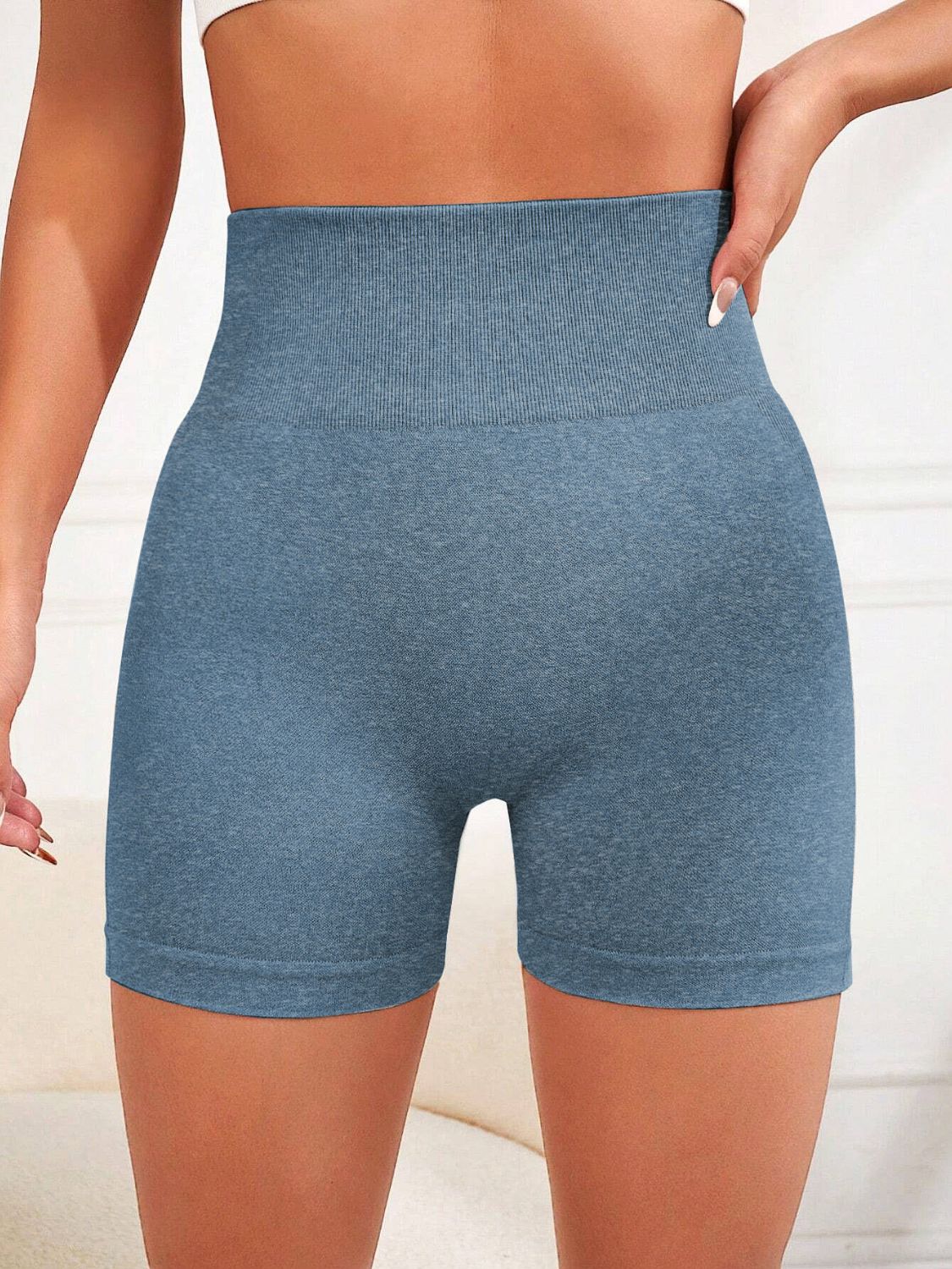 High Waist Active Shorts - Laazaar