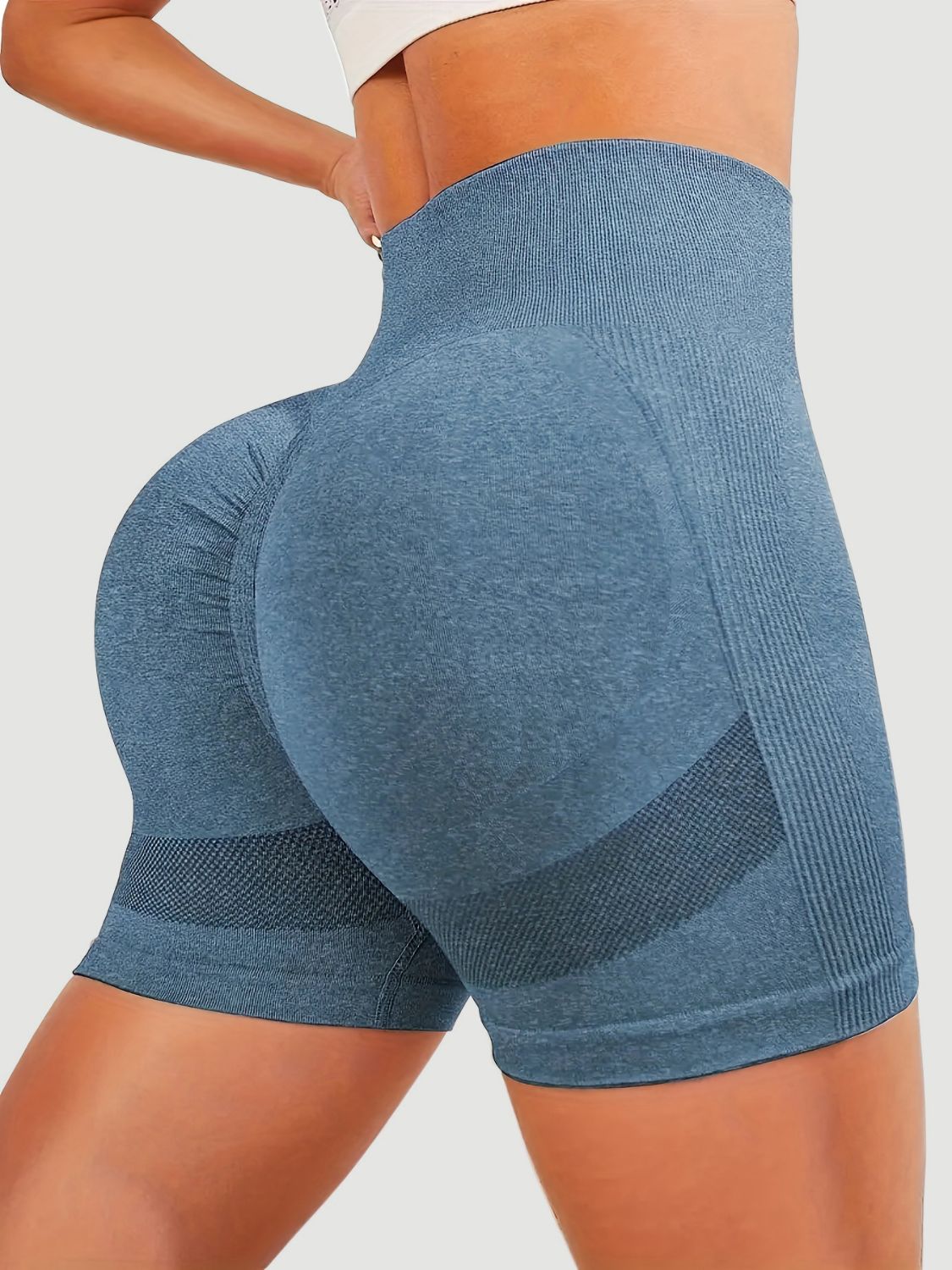 High Waist Active Shorts - Laazaar
