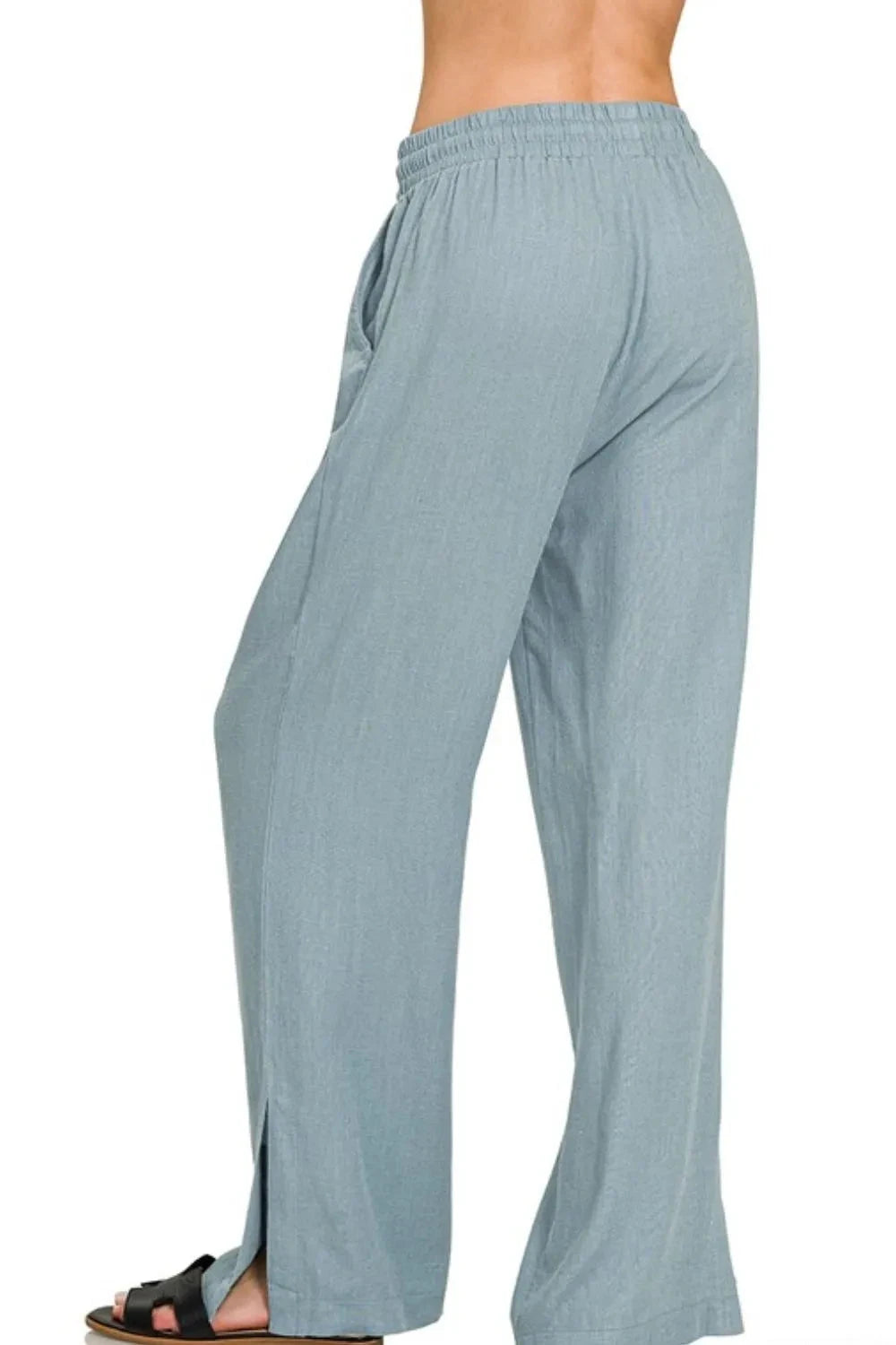Zenana Linen Drawstring Pants