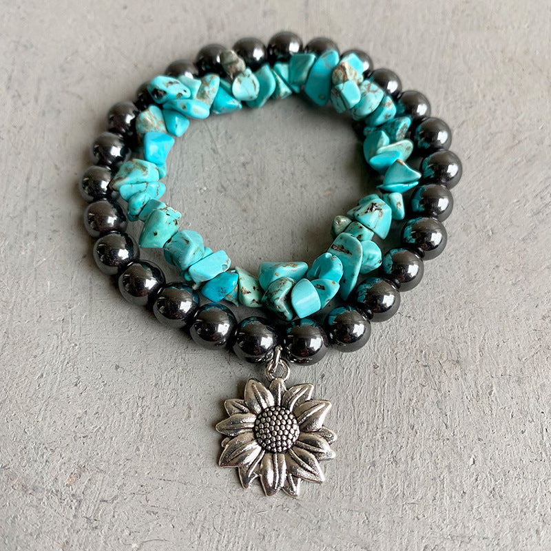 Turquoise Alloy Bracelet - Laazaar